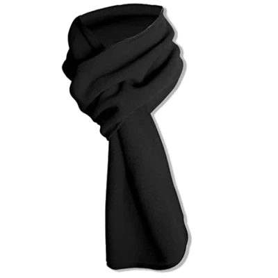 Image of Max Tonsen Fashion Warm Fleece Scarf Soft Lightweight Solid Color Autumn Winter Scarves Wraps Xmas Gift For Women Men Girls Boys,Multifunction Scarf,Black