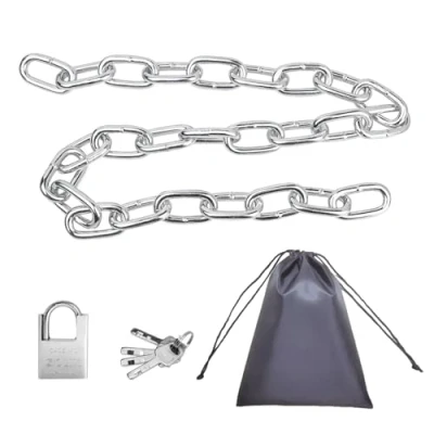 Image of Hniuyun Bike Chain Lock, Heavy Duty Anti Cut Motorcycle Premium Case Hardened Security for Fence Door, Glass Barbecue Rack, Generator, Outdoor Furniture