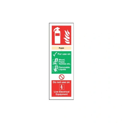 Image of Sitesafe Foam Fire Extinguisher Vinyl Sign 100 x 300mm