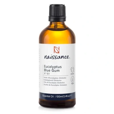 Image of Naissance Eucalyptus Blue Gum (Eucalyptus Globulus) Essential Oil (No. 101) 100ml Pure, Natural, Vegan, Cruelty Free and Undiluted Use in Aromatherapy, Massage Blend &amp; Diffusers