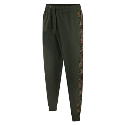 Image of KAM Big &amp; Tall Khaki Camo Side Panel Joggers Men&#039;s, 4XL (KJ236007384XLU00)