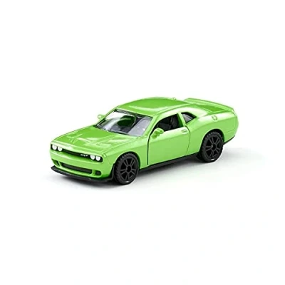 Image of siku 1408, Dodge Challenger SRT Hellcat, Metal,Plastic, Green, Opening doors, Toy car for children