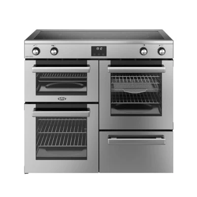 Image of BELLING Cookcentre 100Ei Electric Induction Range Cooker Stainless Steel &amp; Chrome,