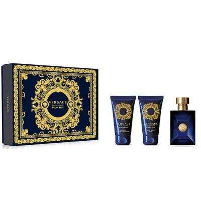 Image of Versace Pour Homme Dylan Blue Gift Set 50ml EDT + A/Shave Balm Shower Gel