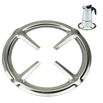 Image of ToSSme Kitchen Utensil Stainless Steel Gas Ring Reducer Trivet Stove Top Hob Cooker Heat Simmer Coffee Mocha Pots