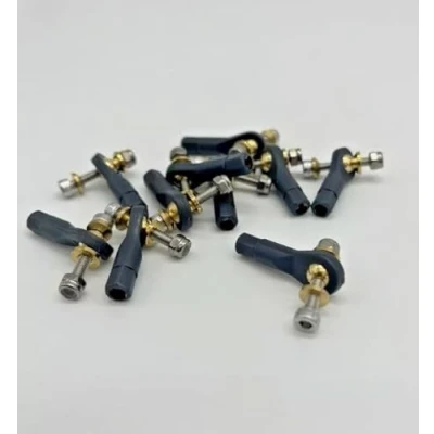 Image of RC Racing Car M3 Rod End Nylon Dual Cup Ball Head Joint Link 1/10 Pair