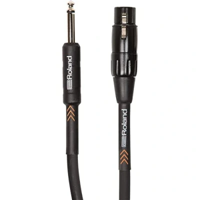 Image of Roland Black Series Balanced Microphone Cable —Xlr To 1/4 Inch Connector, 20 Ft/3 M Rmc B20 Hiz