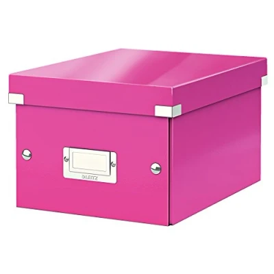 Image of Leitz A5 Storage Box, Click and Store Range 60430023 Small, Pink
