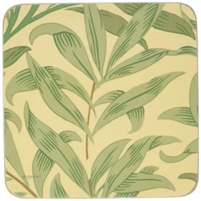 Image of Morris &amp; Co Willow Bough Green Coasters Set of 6
