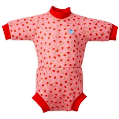 Image of Splash About Baby Happy Wetsuit Toddler Swim Nappy, Strawberry Field, 3 8 Months
