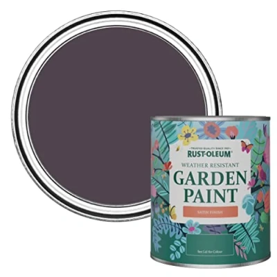 Image of Rust Oleum Purple Mould Resistant Garden Paint In Satin Finish Grape Soda 750ml