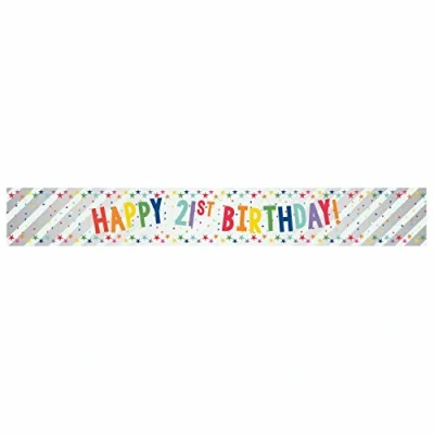 Image of Amscan 9912568 Happy 21St Birthday Banner