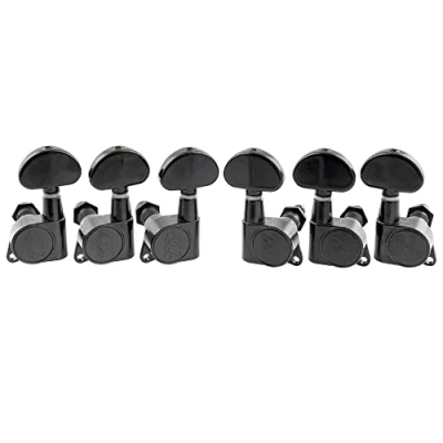 Image of Wilkinson WJN03 3L3R EZ Lok Guitar Tuners Machine Heads 1:19 Ratio Tuning Pegs Keys for Epiphone Les Paul SG Electric or Acoustic Guitar, Black