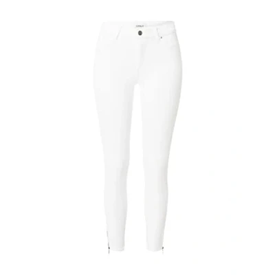 Image of ONLY Women&#039;s Onlblush Mid Skinny Ankle Zip DNM Box Jeans, White, M / 34L