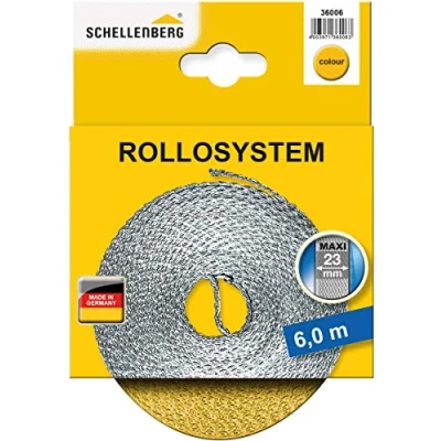 Image of Schellenberg 36006 Maxi Roller Shutter Belt 23 mm x 6.0 m, Yellow Number 1x, 6,0 Meter