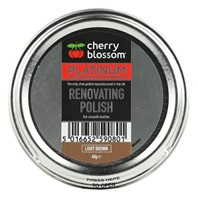 Image of Cherry Blossom Footwear Renovating Polish Shoe, Light Brown, 40g