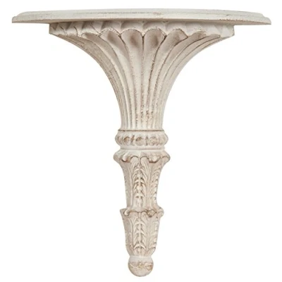 Image of Biscottini floating shelf 39x20x40cm wooden for wall Made in Italy shelving unit antique finish rustic small side table