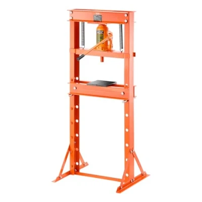 Image of VEVOR Hydraulic Shop Press, 20 T H Frame Press with Plate &amp; Triangular Support, Stable Garage Floor Adjustable Relief Valve, Fit for Bending, Straightening Stamping