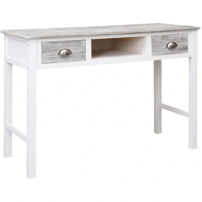 Image of vidaXL Writing Desk Grey 110x45x76 cm Wood