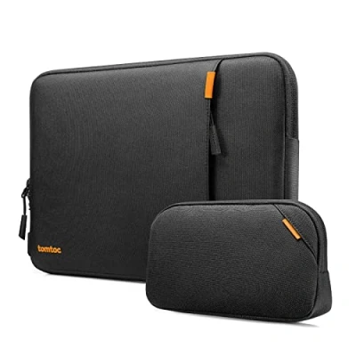 Image of tomtoc 360 Protective Laptop Sleeve for 13 inch MacBook Air M3/A3113 2024, M2/A2681 M1/A2337 2022, Pro M2/A2686 M1/A2338 2024 2016, Water Resistant Shockproof Bag with Accessory Pouch