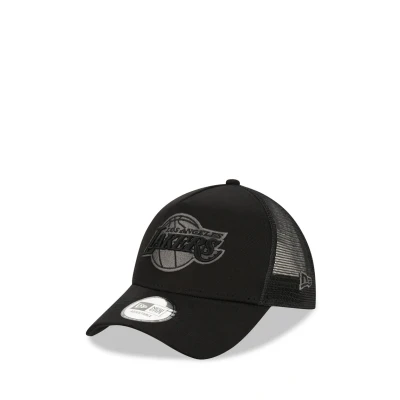 Image of New Era BOB TEAM LOGO 9FORTY AF Trucker Cap, Size: One Size, Los angeles lakers blkblk