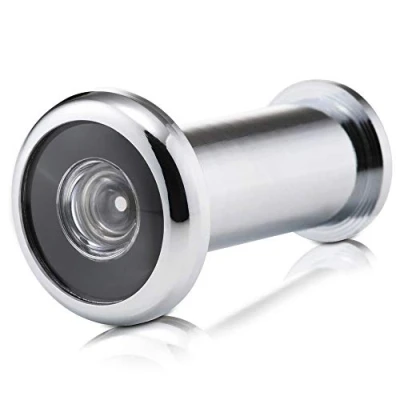 Image of XFORT® Polished Chrome Door Viewer, Wide Angle Spy Hole, Security Hole for Front Door, Peep Holes Doors, Peephole, Spyhole, Viewers Safety.