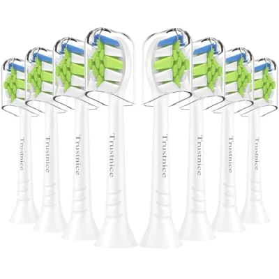 Image of Trustnice Toothbrush Heads Compatible with Philips Sonicare Toothbrush, Replacement Brush for W2, Diamondclean, HealthyWhite, FlexCare Brush, 8 Pack (White, 1 Count (Pack of 8))