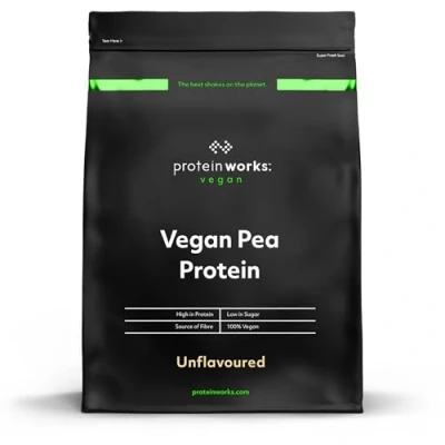 Image of Protein Works Pea Isolate Powder 100% Plant Based &amp; Natural Gluten Free No Added Sugar Unflavoured 500 g