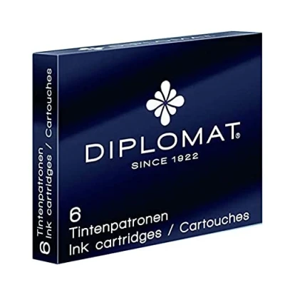 Image of Diplomat Ink Cartridges 6 pack Black