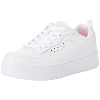 Image of Skechers Street Girls Trainers, White Synthetic/White Trim, 11.5 UK