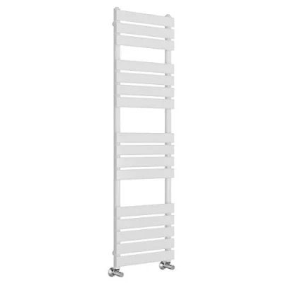 Image of Warmehaus Minimalist Bathroom Flat Panel Heated Towel Rail Radiator Rad White 1600x450mm Modern Central Heating Space Saving Radiators Perfect for Bathrooms