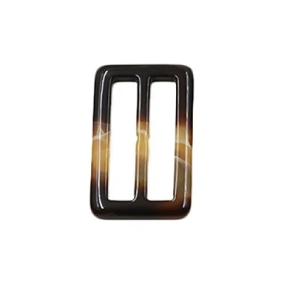 Image of Anjing Rectangle Girdle Buckle Clothes Coats Buttons Plastic Slide Triglide Slides Webbing Embellishment 35mm Slight Coffee