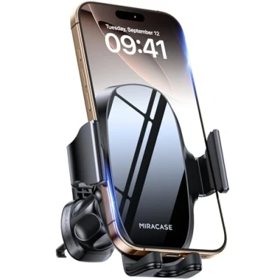 Image of Miracase 2nd Generation Car Phone Holder, Air Vent Holder for Cars 360¡ã Rotation, Universal Mobile Mount Automobile Cradles Van iPhone 14 Pro Max 13 12 11 Samsung