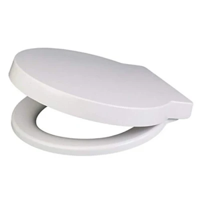 Image of Euroshowers 87360 Round Soft Close Toilet Seat, White, 400 mm x 420
