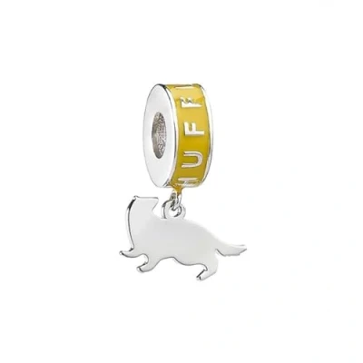 Image of Harry Potter Sterling Silver Hufflepuff House Slider Charm
