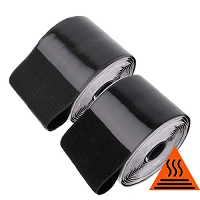 Image of TEUVO 11CM Wide and 2M Long Hook Loop Tape with Adhesive for DIY, High Temperature Resistant Strips Home, Workplace, Cars