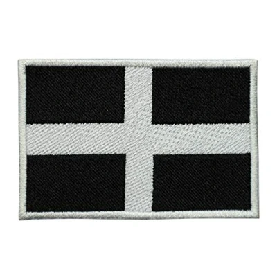 Image of LUQI Cornwall County Flag Logo Iron On Sew Embroidered Patch Badge Applique for Clothes Shirts Jeans etc, 9 X 6 CM