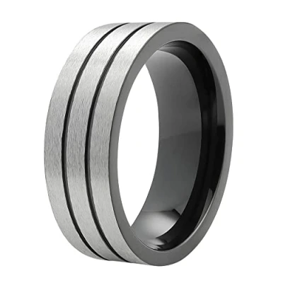 Image of Zippo Brushed Ring Edelstahlring, Gebürstetes Design, in verschiedenen Größen, hochwertiger Geschenkbox