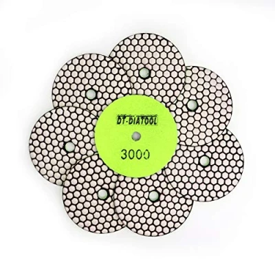 Image of DT DIATOOL Dry Diamond Polishing Pads 4 Inch/100mm 8PC #3000 for Granite Marble Ceramic