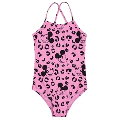 Image of Mickey Mouse Disney Child Girl One Piece Pink Swimsuit 9 10 Years