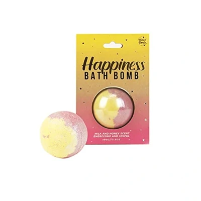 Image of Gift Republic Happiness Mood Boosting Bath Bomb Milk and Honey Scented Pampering Fizzie Energizing Idea