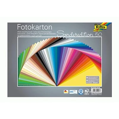 Image of Folia 6125/50 99 Photo Card 25 x 35 cm 300 g/m² 50 sheets assorted colours