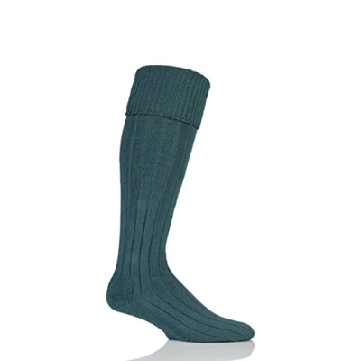 Image of 1 Pair Rich Green Birkdale Cotton Cushioned Knee High Golf Socks Men&#039;s 7 11 Mens Glenmuir