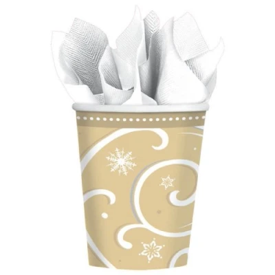 Image of amscan Shimmering Snowflake Cups 355ml