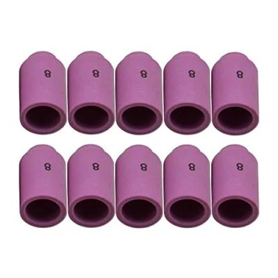 Image of RIVERWELD TIG Alumina Nozzle Ceramic Cups 13N12 8# D12.5 x 30mm Fit PTA SR DB WP 9 20 25 Welding Torch Accessories 10pk