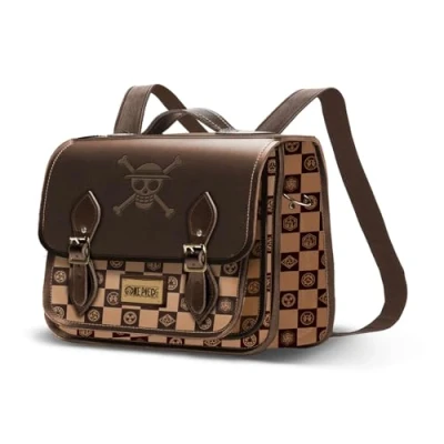 Image of One Piece Chess Satchel Shoulder Bag Backpack, Camel, 27 x 20 cm