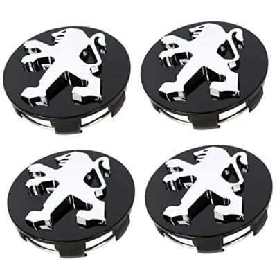 Image of Alloy Wheels Centre Caps. 60mm diameter. 108 208 2008 308 3008 508 5008 Rifter Traveller Bipper RCZ 405 307 505 406 1007 4008 4007