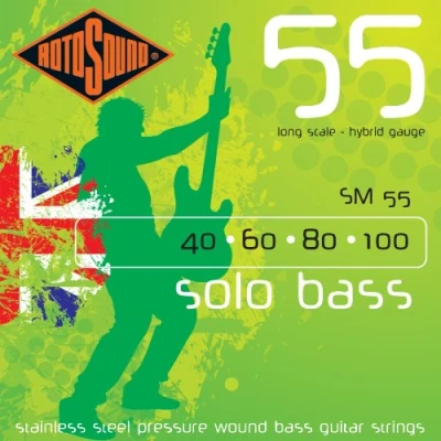 Image of Rotosound SM55 Stainless Steel Standard Gauge Pressure Wound Bass Strings (40 60 80 100)