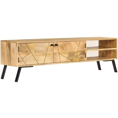 Image of vidaXL TV Cabinet Solid Mango Wood 140x30x40 cm