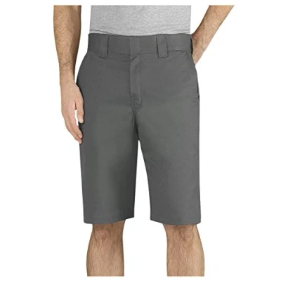 Image of Dickies Men&#039;s 11 Inch Regular Fit Stretch Twill Work Short, Gravel Gray, 34